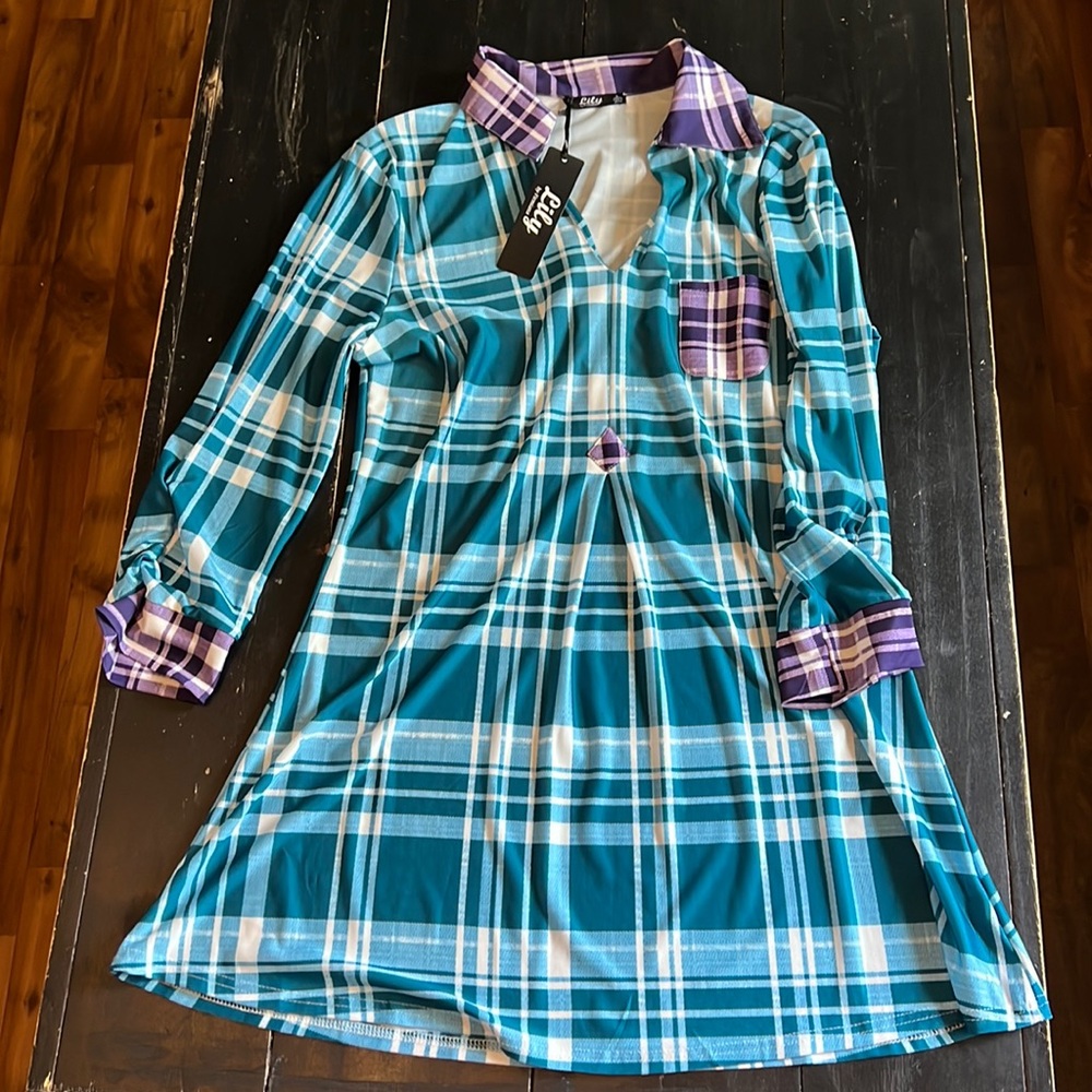 Plaid Tunic Top